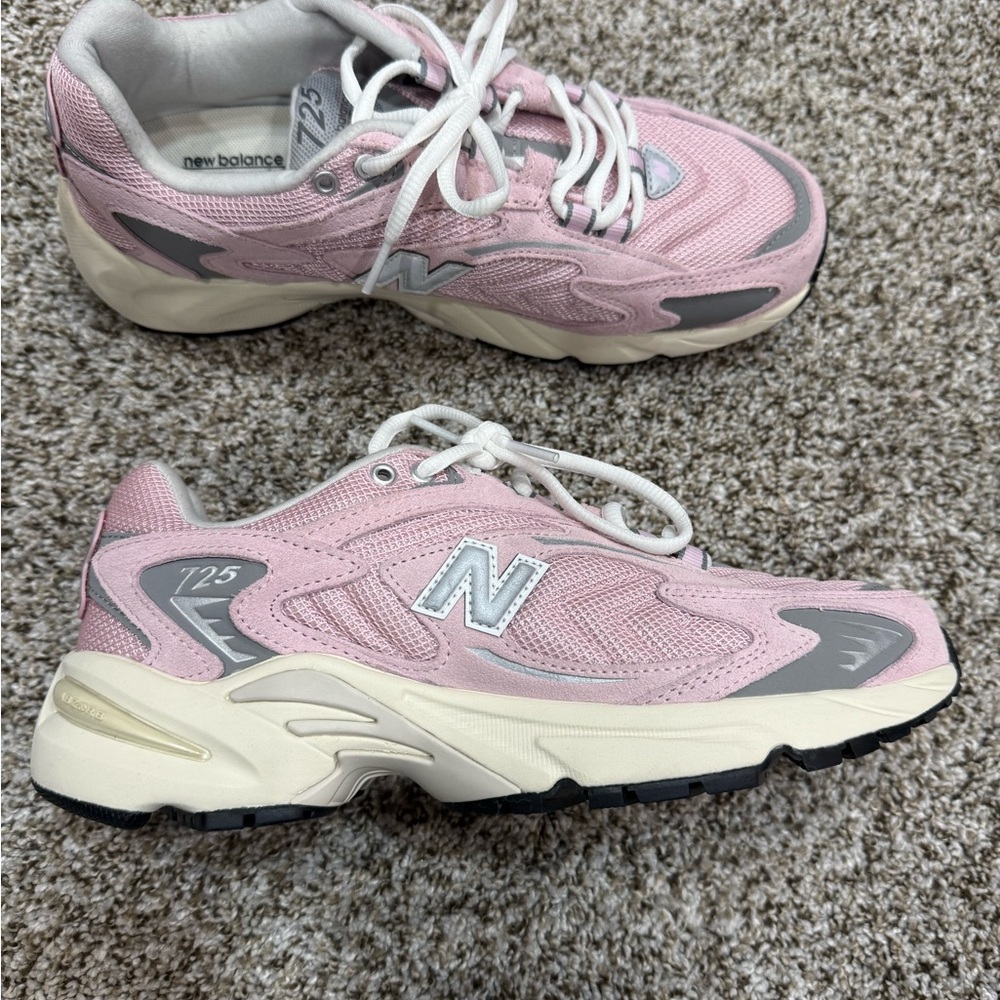 New Balance Pink and Cream Sneakers